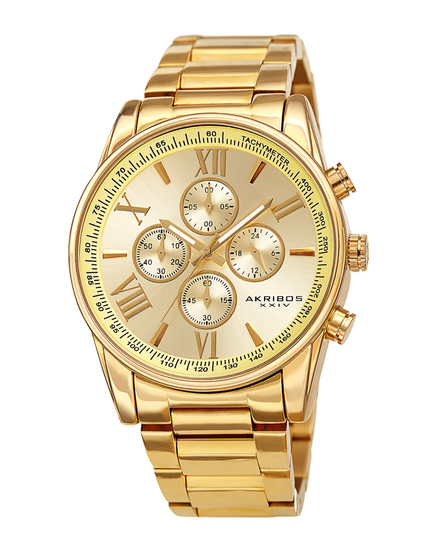 Akribos Xxiv Unisex Stainless Steel Watch