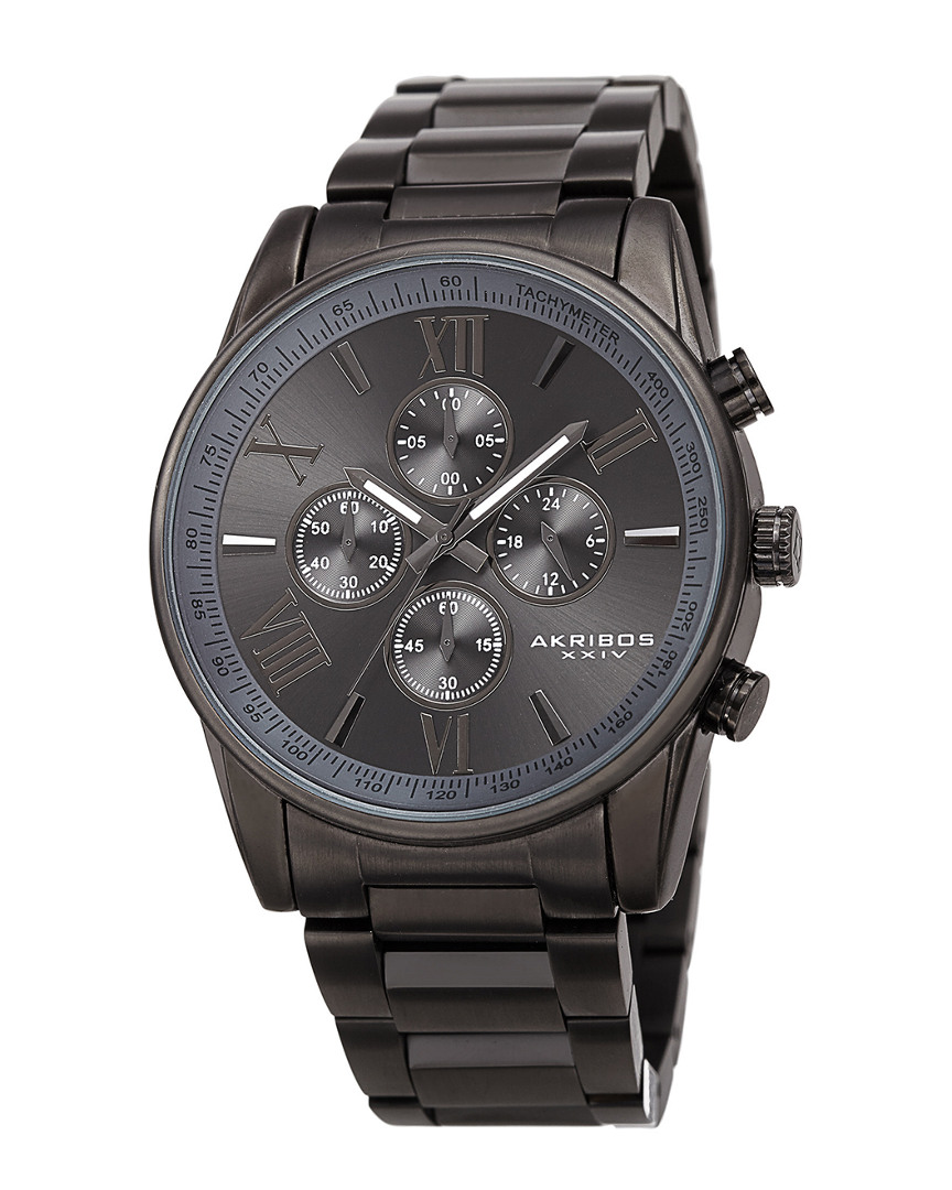 Akribos Xxiv Men's Stainless Steel Watch