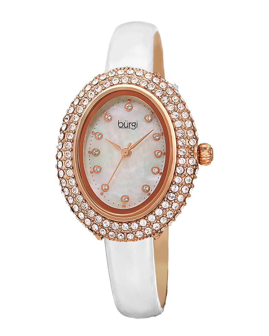 Burgi Women's Patent Leather Watch