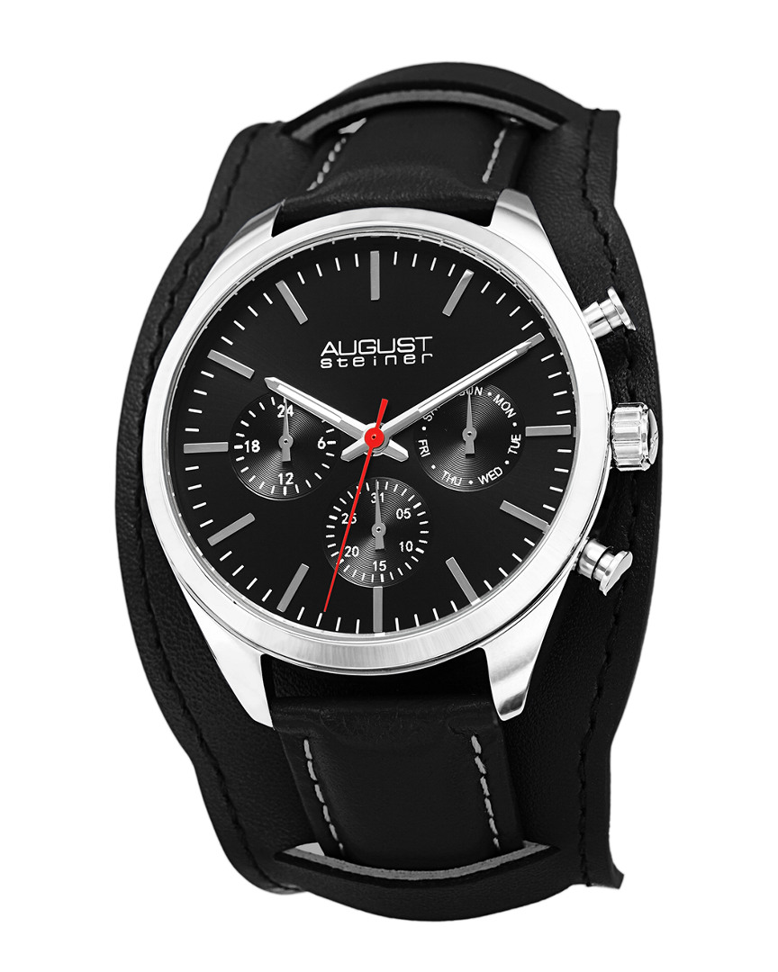 August Steiner Men's Leather Watch
