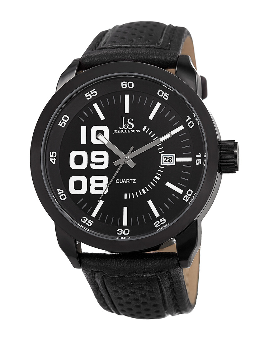 Joshua And Sons Joshua & Sons Men's Leather Watch
