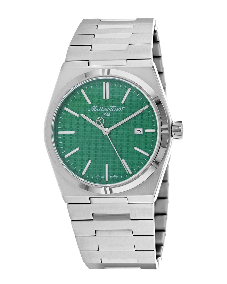 Mathey-tissot Men's Zoltan Green Dial Watch In Metallic