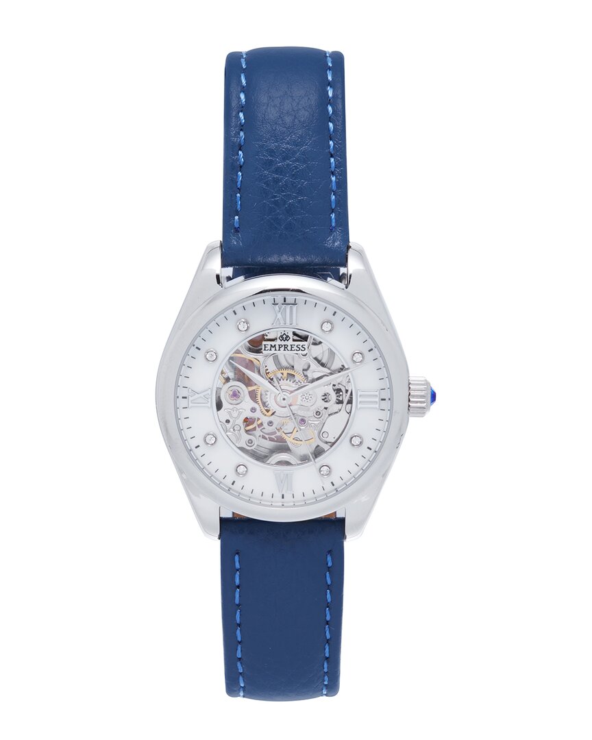 Empress Women's Magnolia Watch In Blue / Silver / White