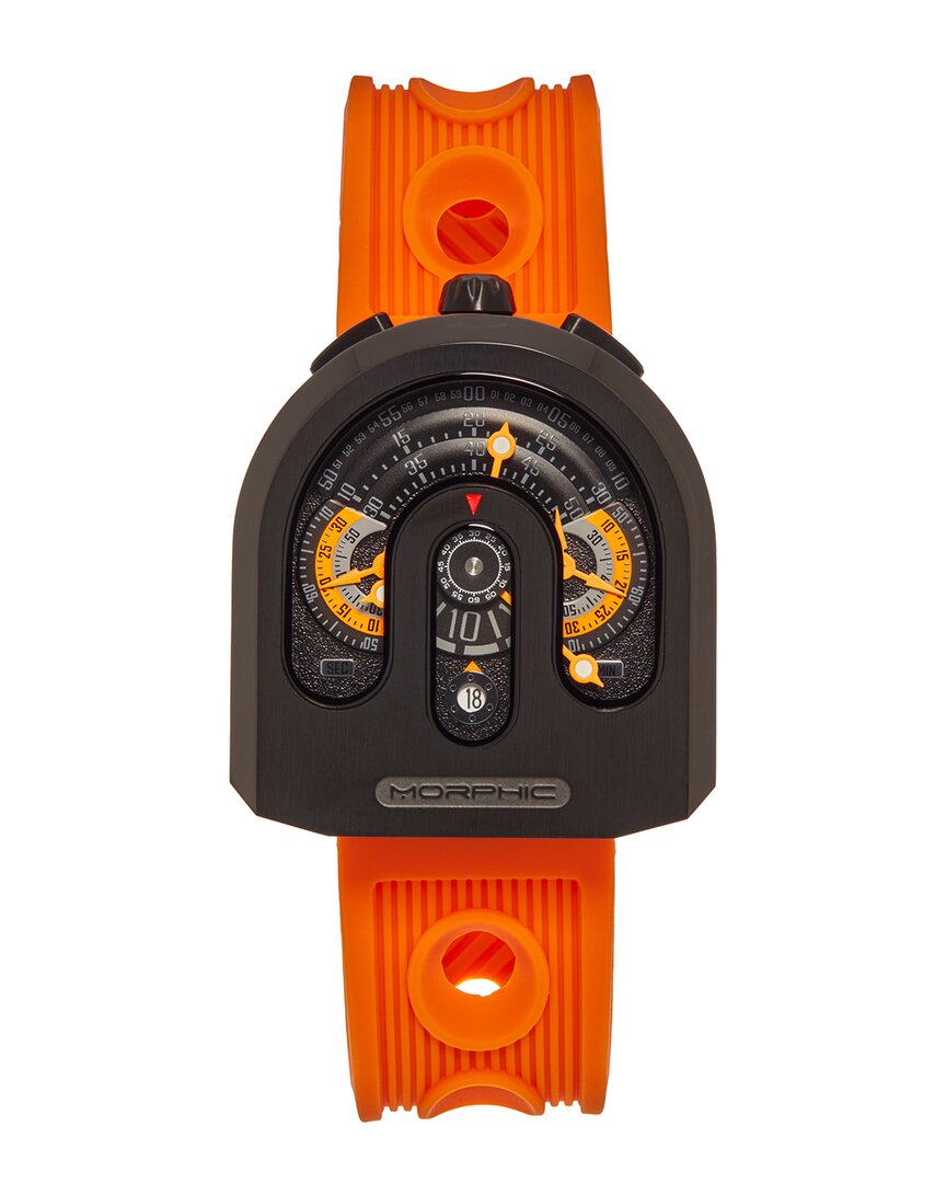 Morphic M95 Series Black Dial Mens Watch Mph9505 In Black / Orange