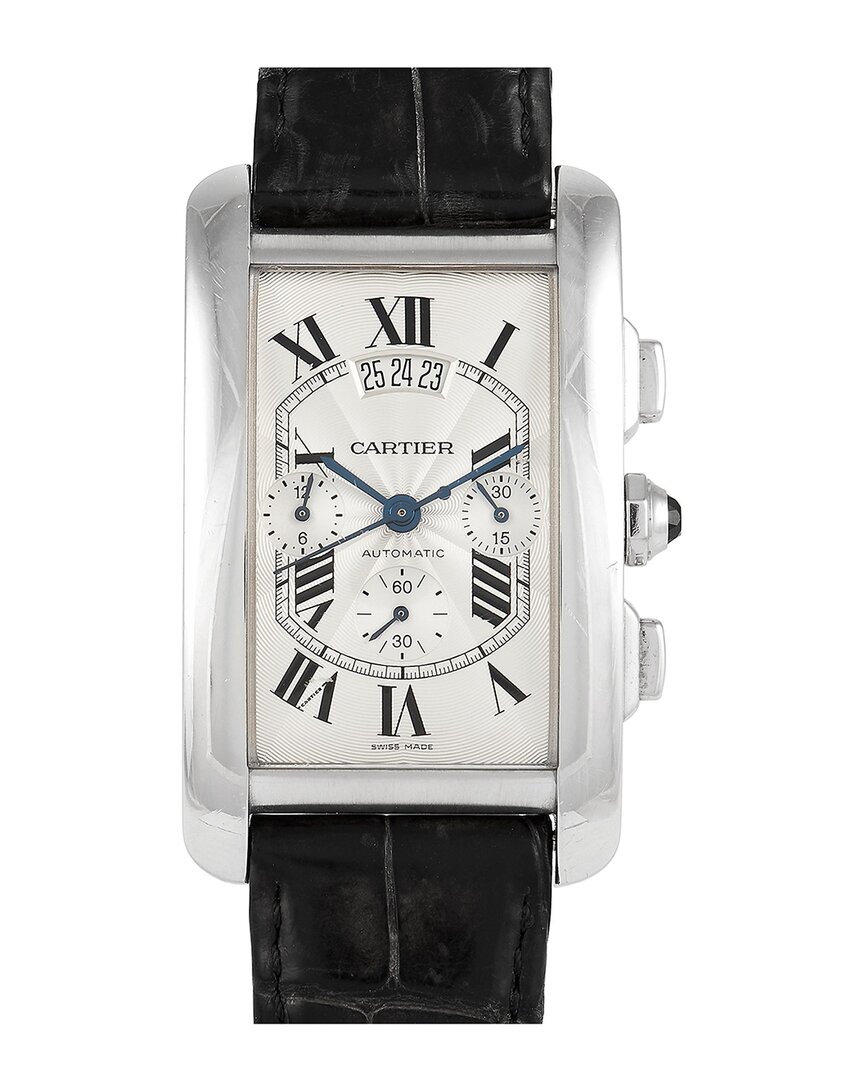 Cartier Men's  Tank Americaine Chronograph Watch W2609456 Watch (authentic )