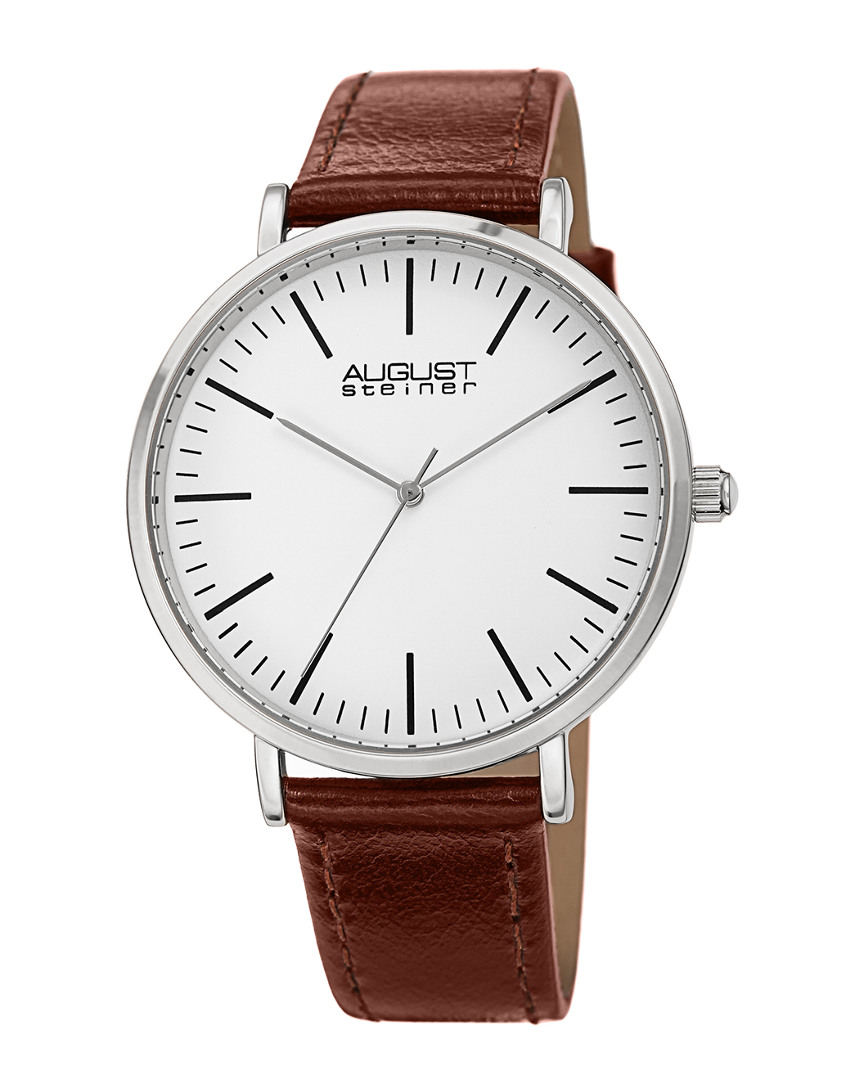 August Steiner Men's Leather Watch