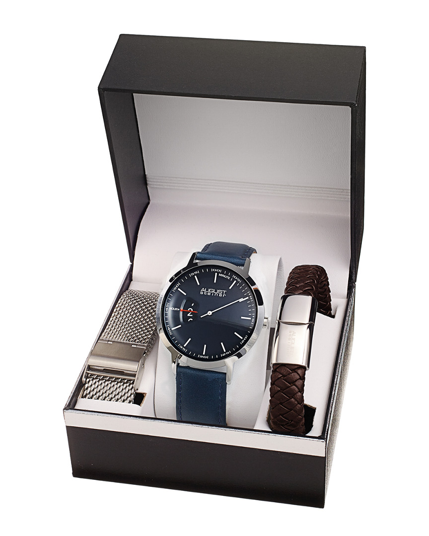 August Steiner Men's Leather Watch