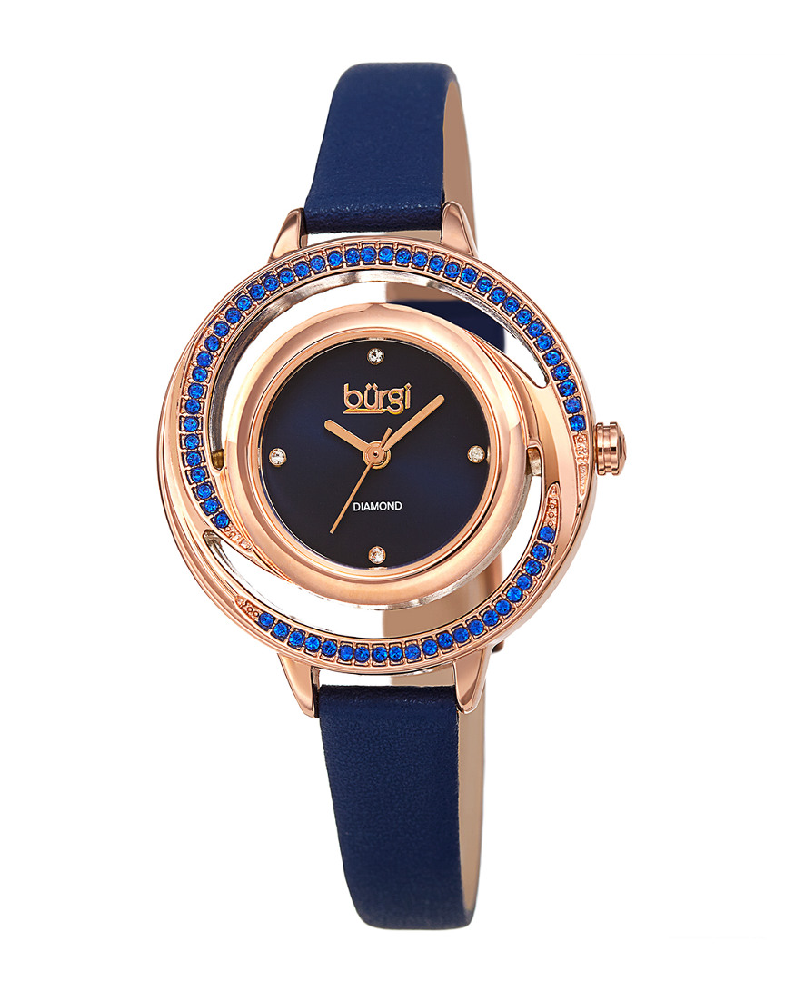 Burgi Women's Leather Watch