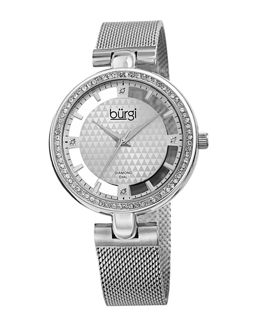 BURGI BURGI WOMEN'S STAINLESS STEEL WATCH