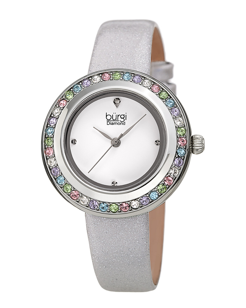Burgi Women's Glitter Pu Watch
