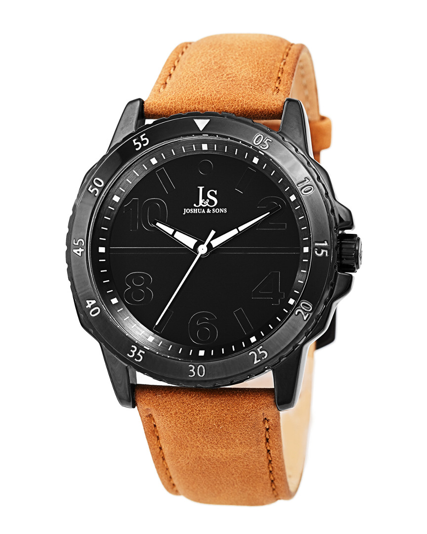 Joshua And Sons Joshua & Sons Men's Leather Watch