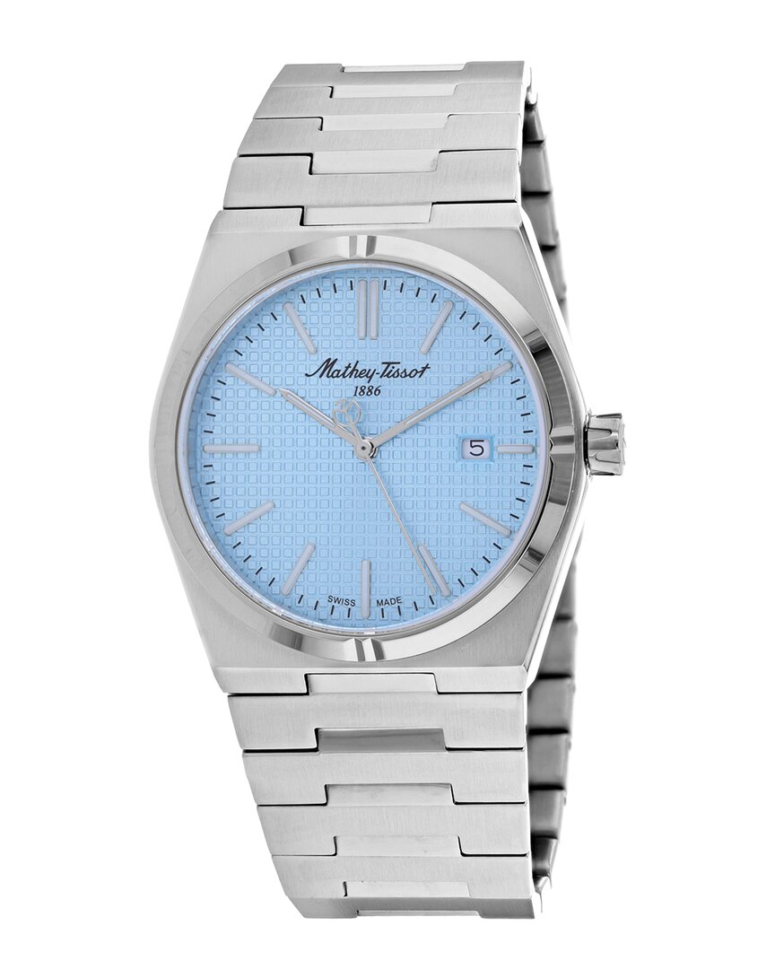 Mathey-tissot Men's Zoltan Blue Dial Watch In Metallic