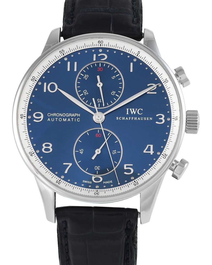 Iwc Schaffhausen Iwc Men's Portugieser Watch, Circa 2006 (authentic Pre-loved) In Blue