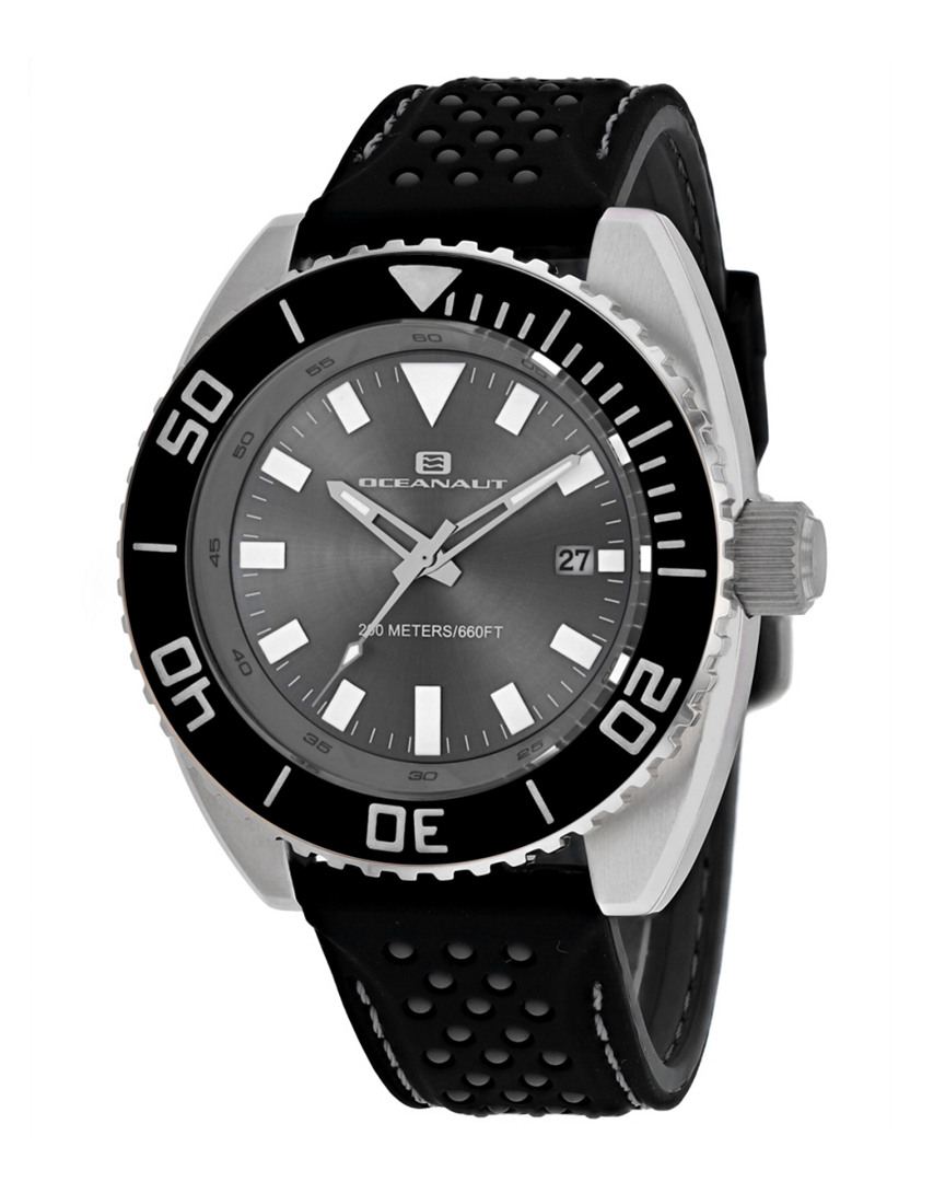 Oceanaut Submersion Quartz Grey Dial Mens Watch Oc0520 In Black / Grey