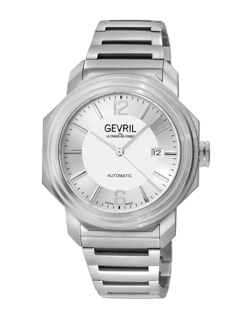 Gevril Roosevelt White Dial Mens Watch 46530b