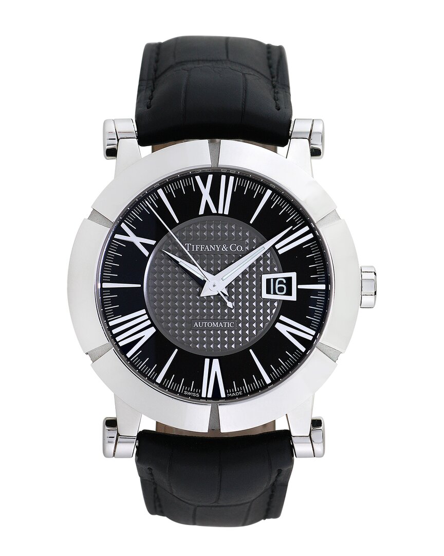 Tiffany & Co . Men's Atlas Watch, Circa 2000s (authentic ) In Black