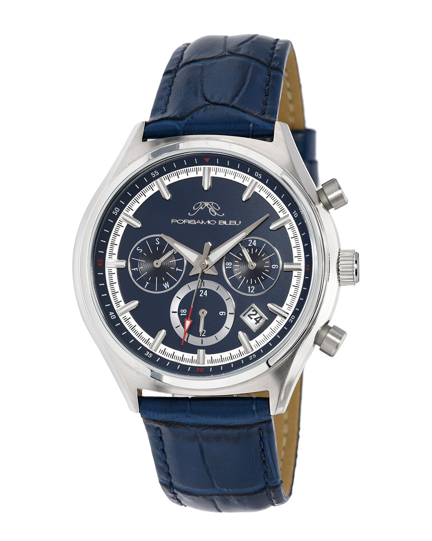 Porsamo Bleu Men's Leather Watch