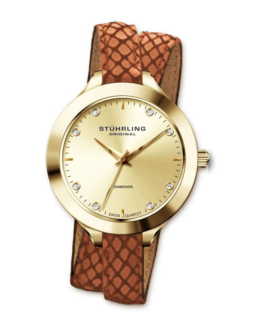 Stuhrling Original Stuhrling Women's Vogue Diamond Wrap Watch In Multicolor