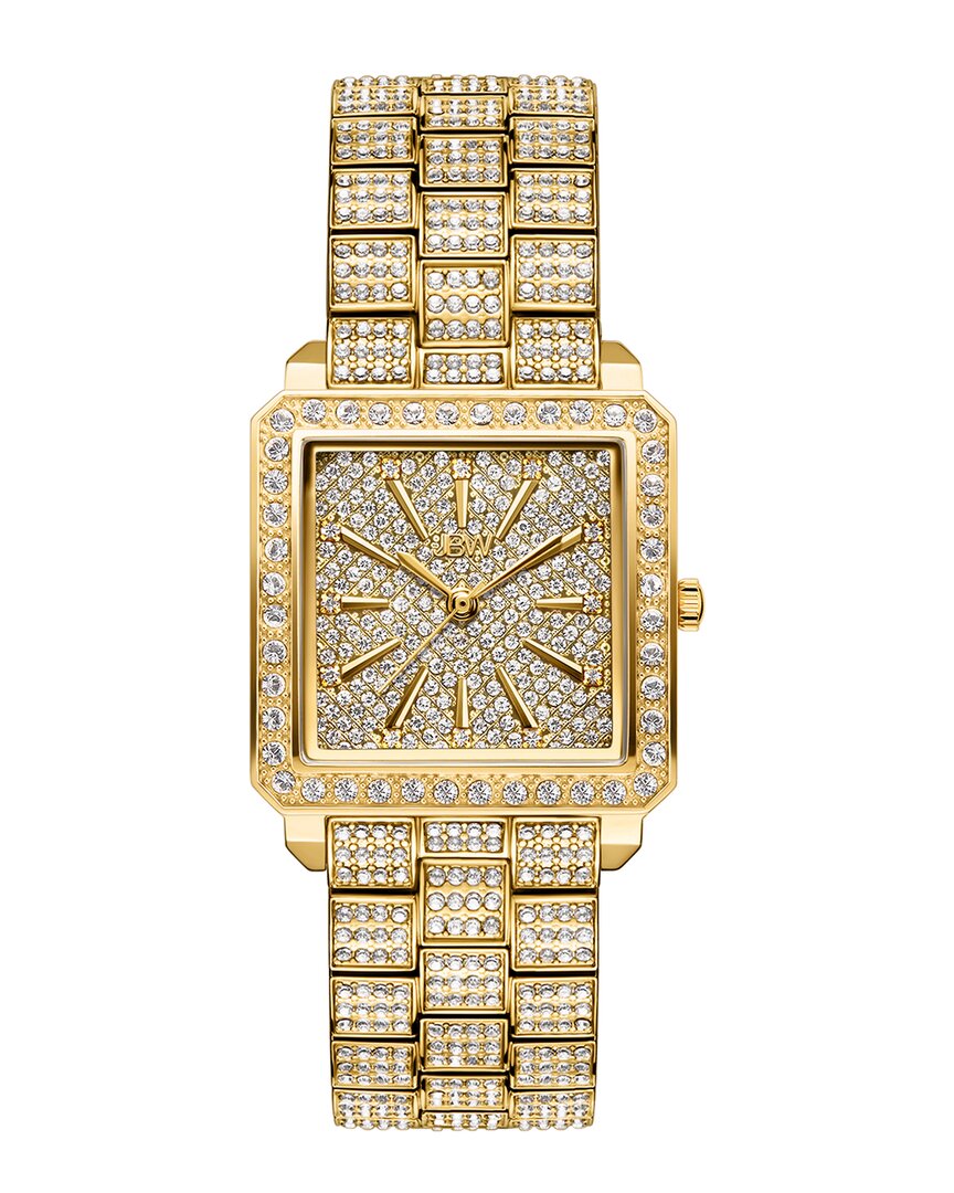 Shop Jbw Women's Square 18k Diamond Watch