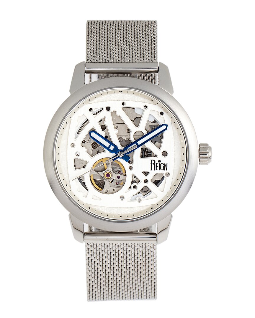 Reign Rudolf Automatic White Dial Men's Watch Reirn5901 In Blue / Skeleton / White
