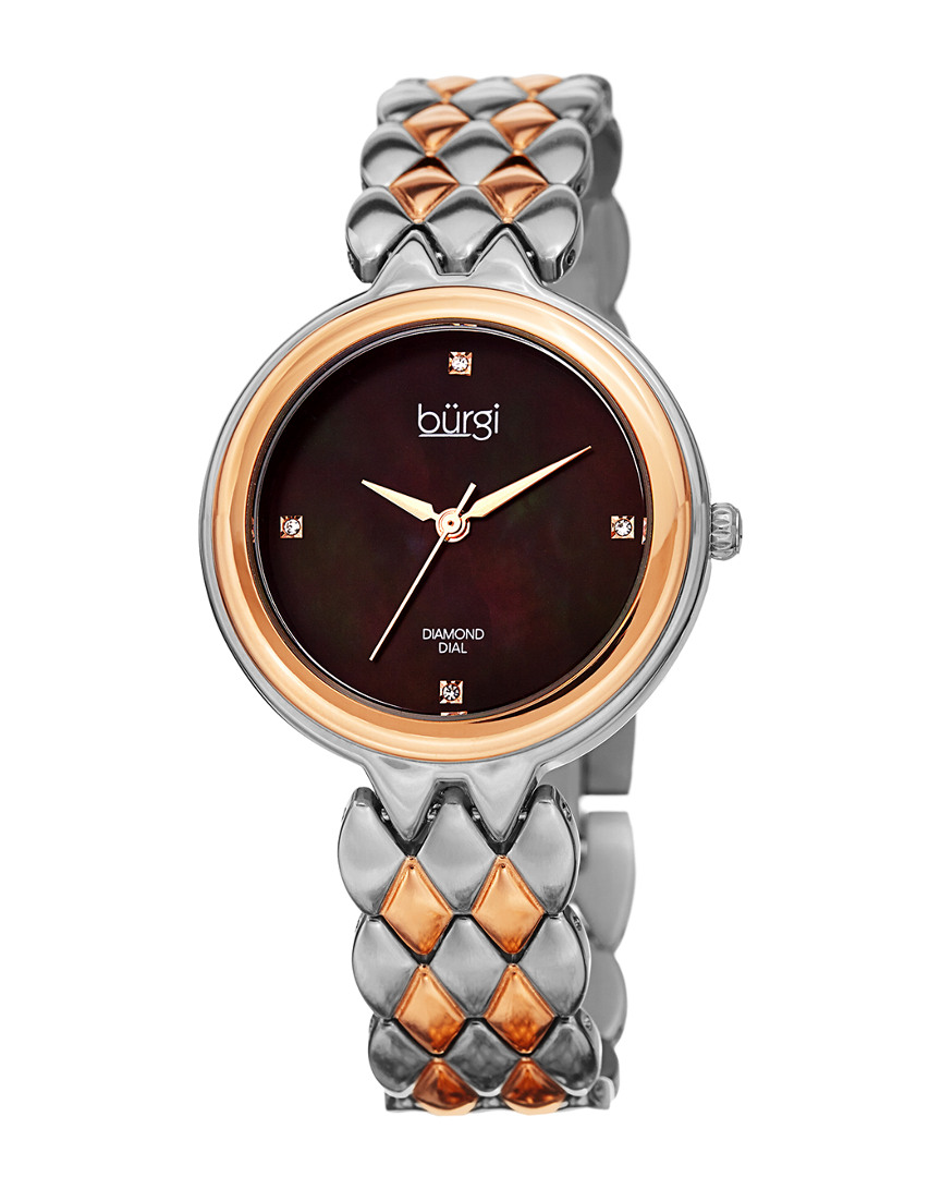 Burgi Women's Stainless Steel Watch