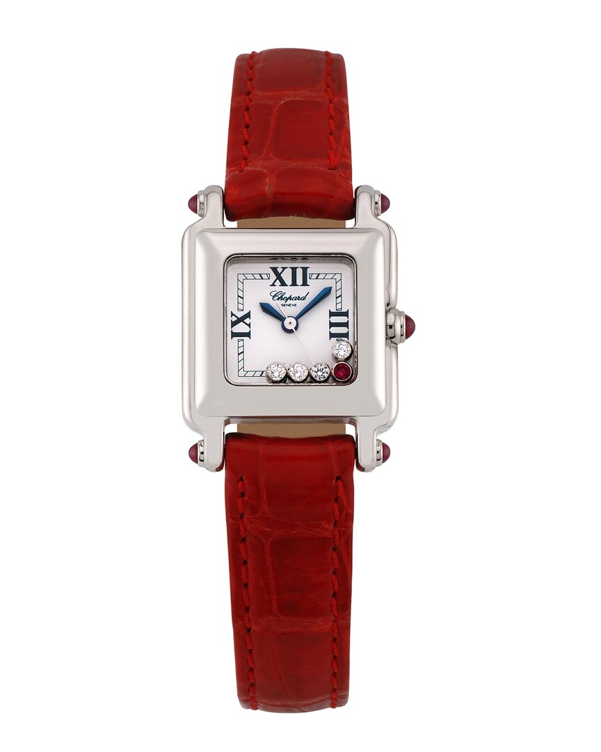 Chopard Women's Happy Sport Diamond Watch In Red