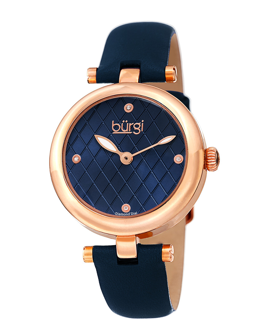 Burgi Women's Leather Watch