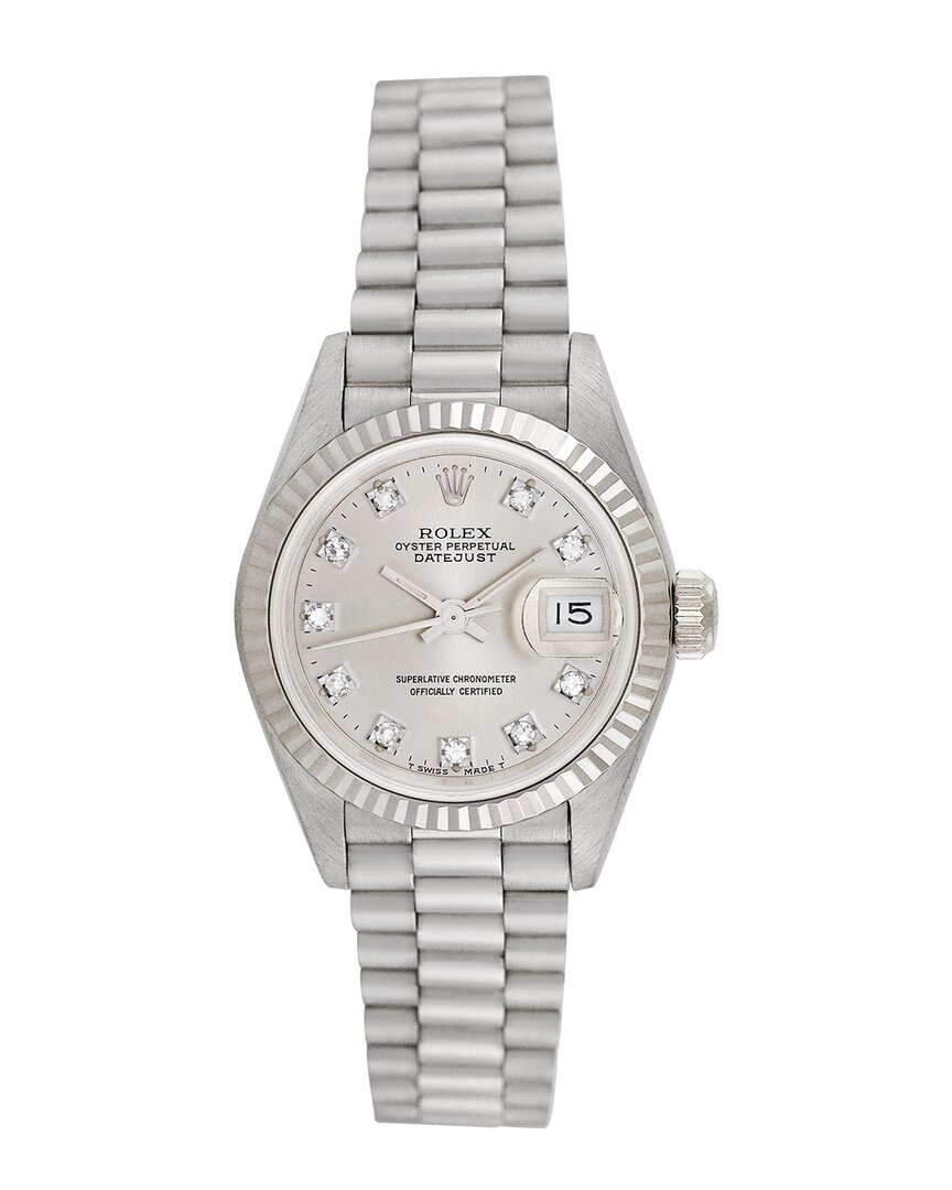 Shop Rolex Women's President Diamond Watch, Circa 1990s (authentic )