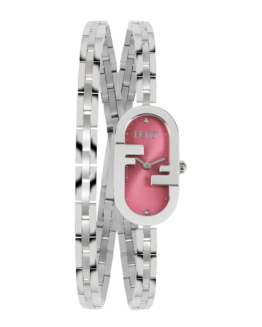 Fendi Women's O'lock Diamond Watch In Metallic