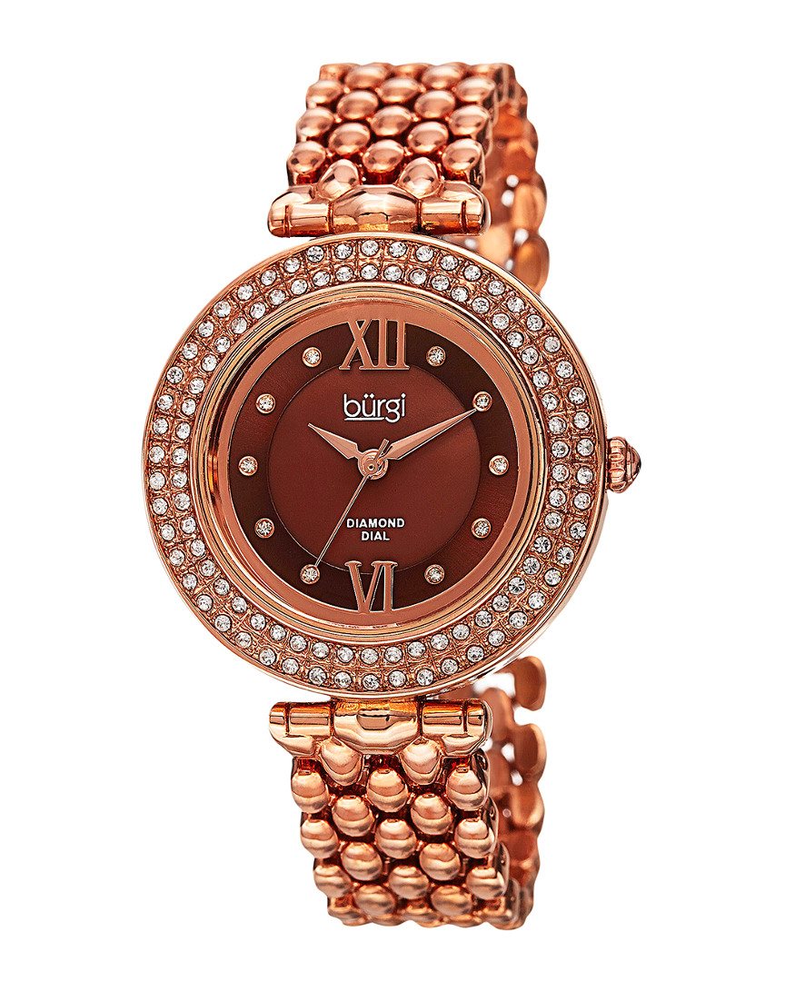 Burgi Women's Diamond Marker Bracelet Watch