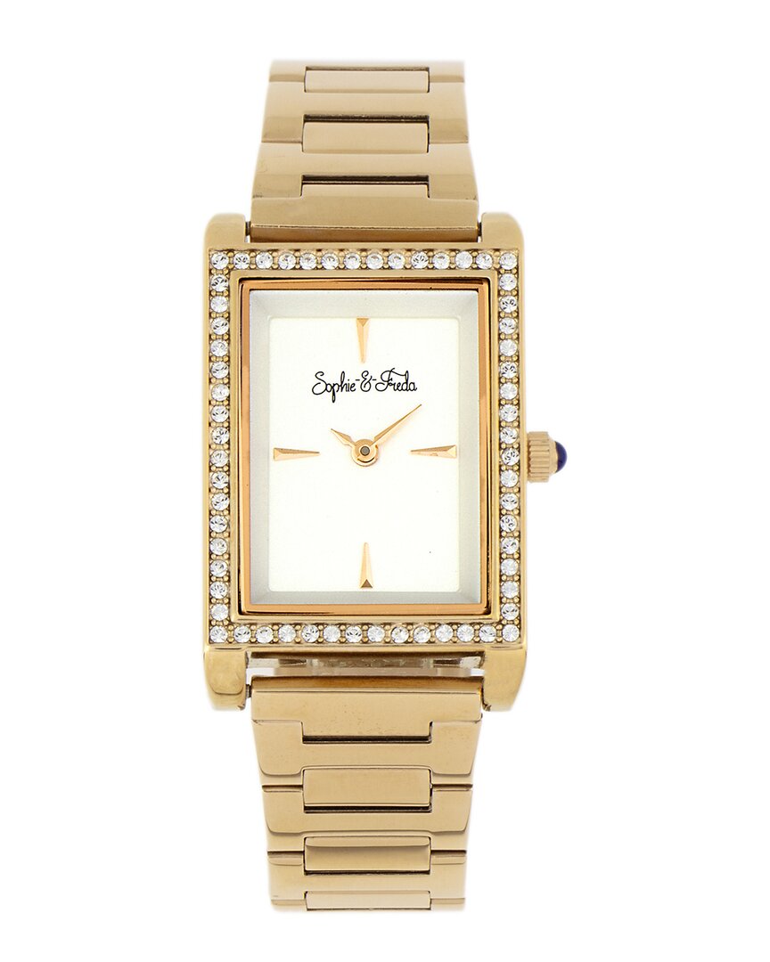 Sophie And Freda Wilmington Ladies Quartz Watch Sf5602 In Gold Tone / Silver / Yellow