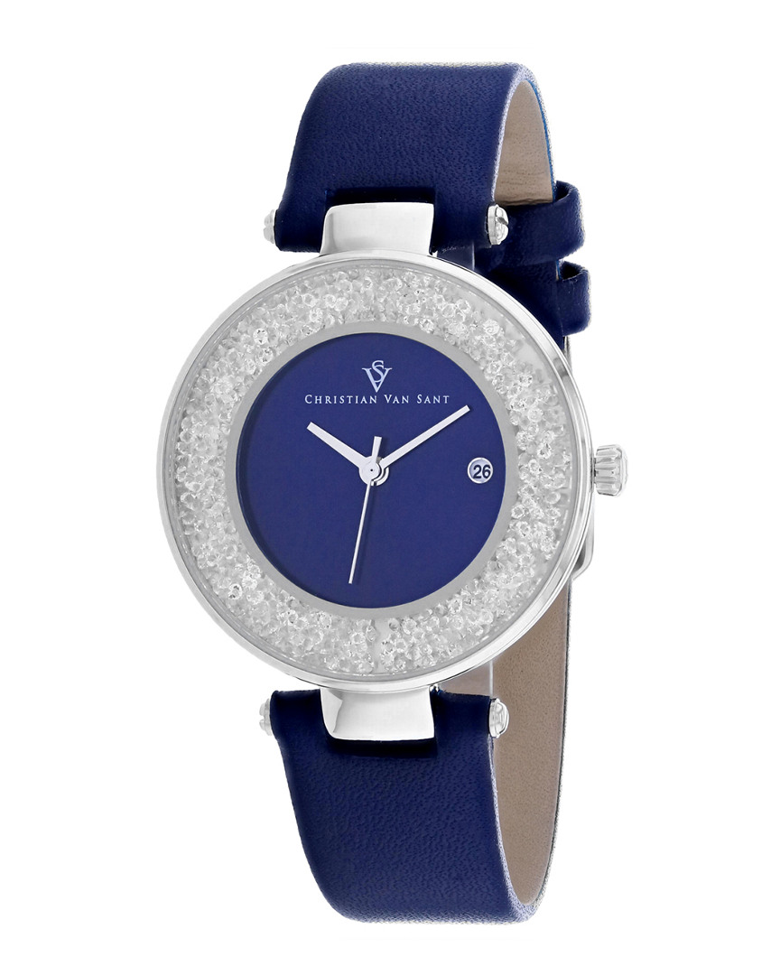 Christian Van Sant Women's Dazzle Watch In Blue