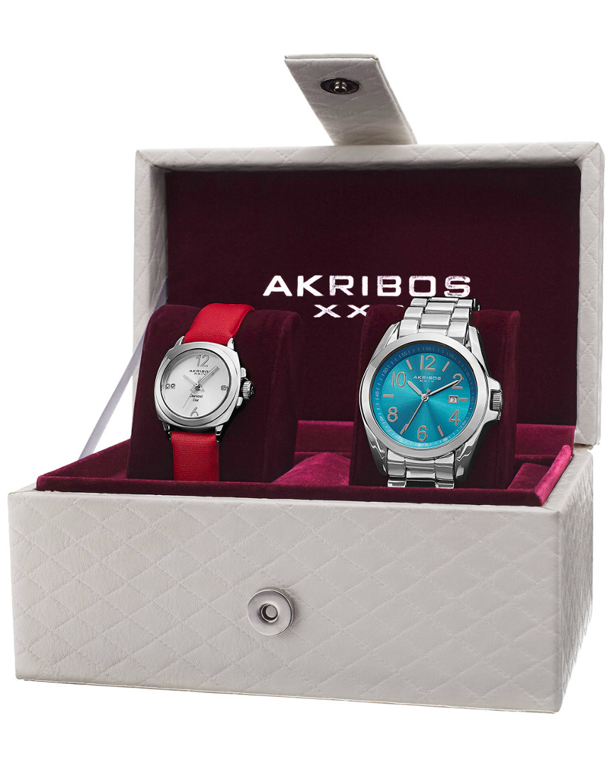 Akribos Xxiv Women's 2pc Watch Gift Set