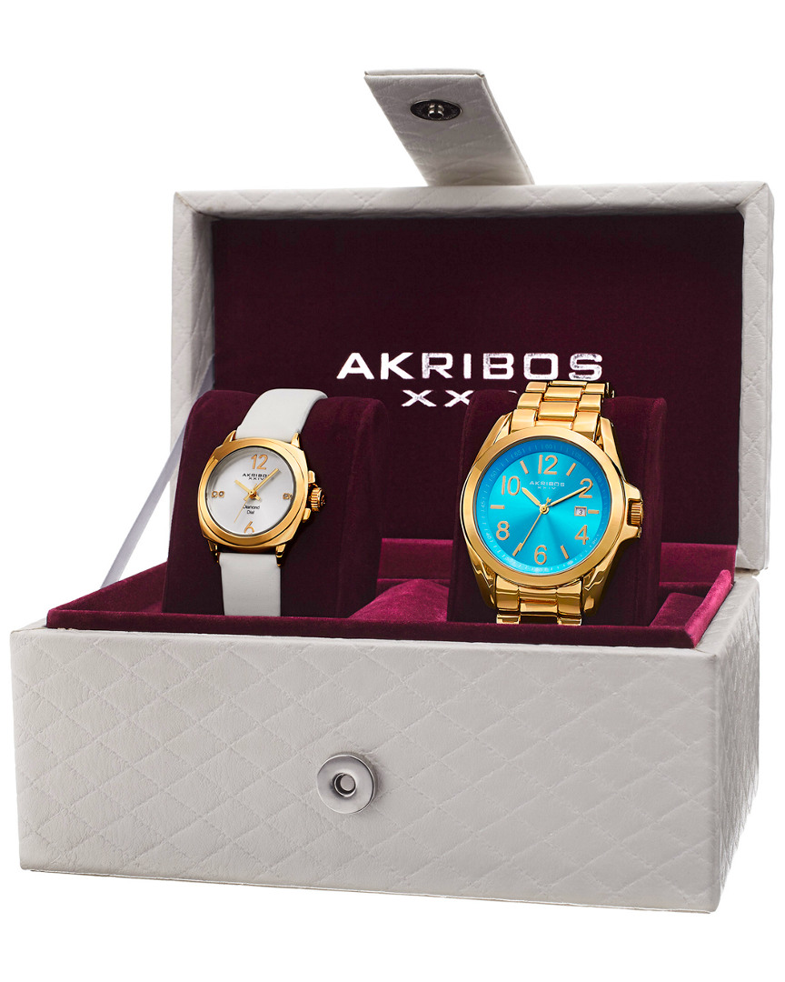 Akribos Xxiv Women's Set Of Two Watches