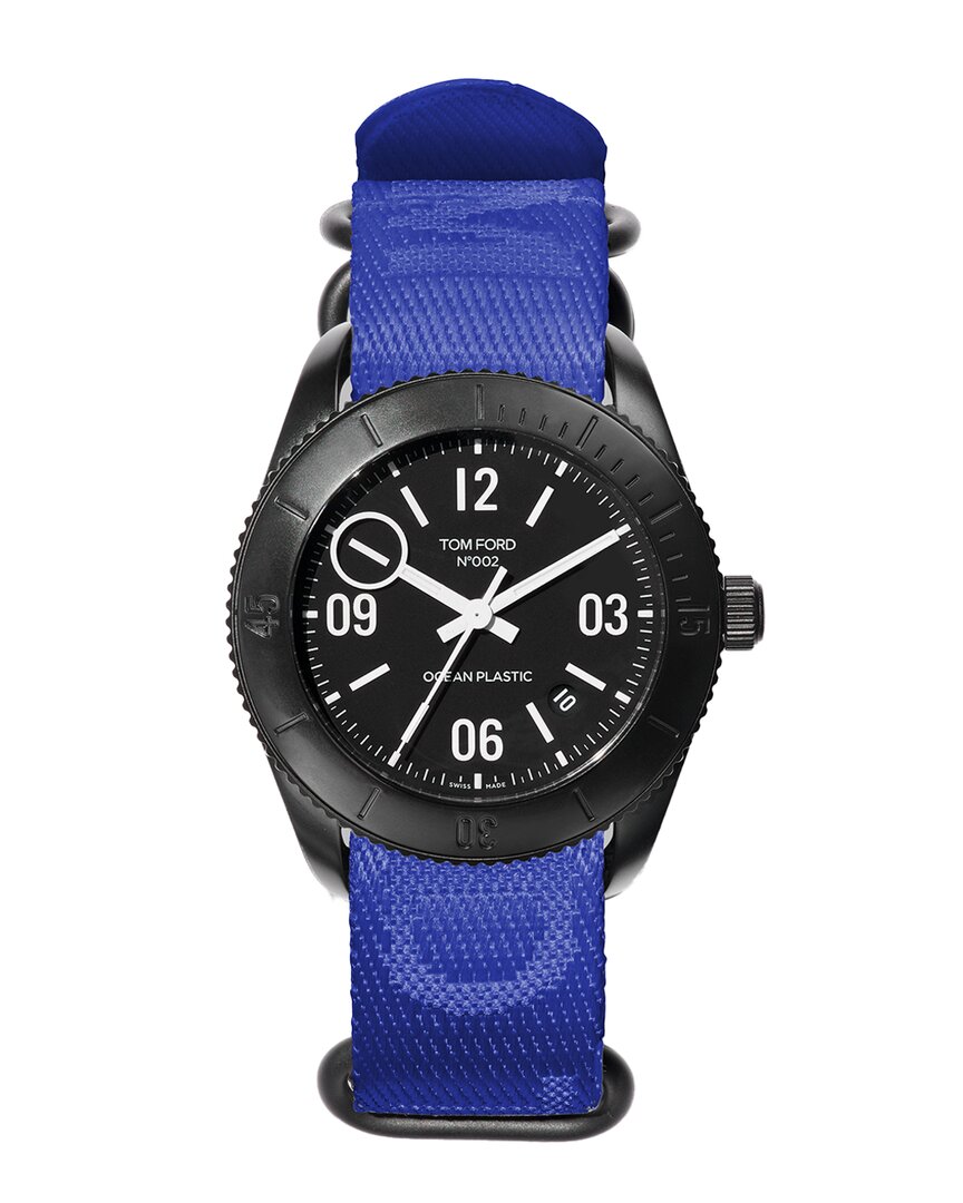 Tom Ford Unisex 002 Ocean Plastic Sport Watch In Blue