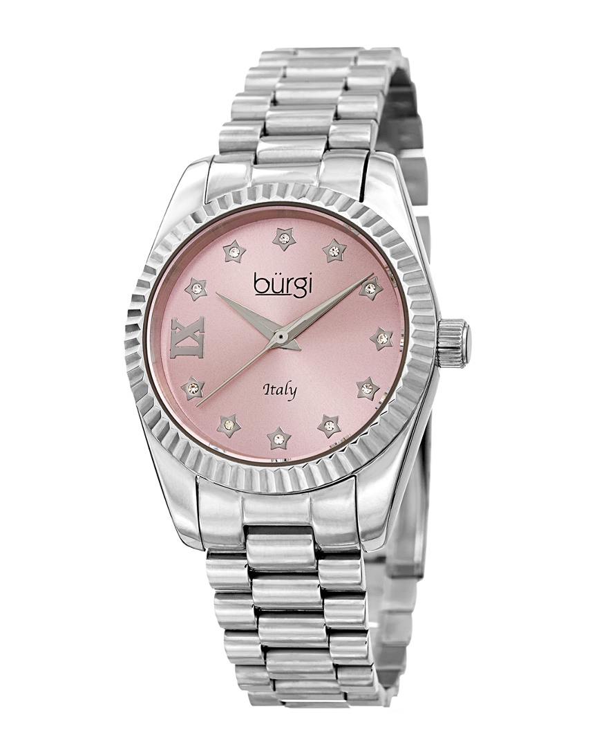 Burgi Women's Stainless Steel Watch