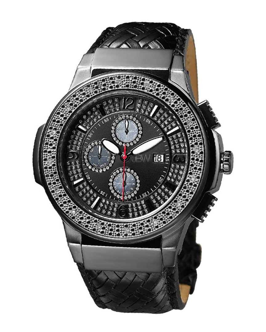 Jbw Men's Saxon Diamond & Crystal Watch In Black