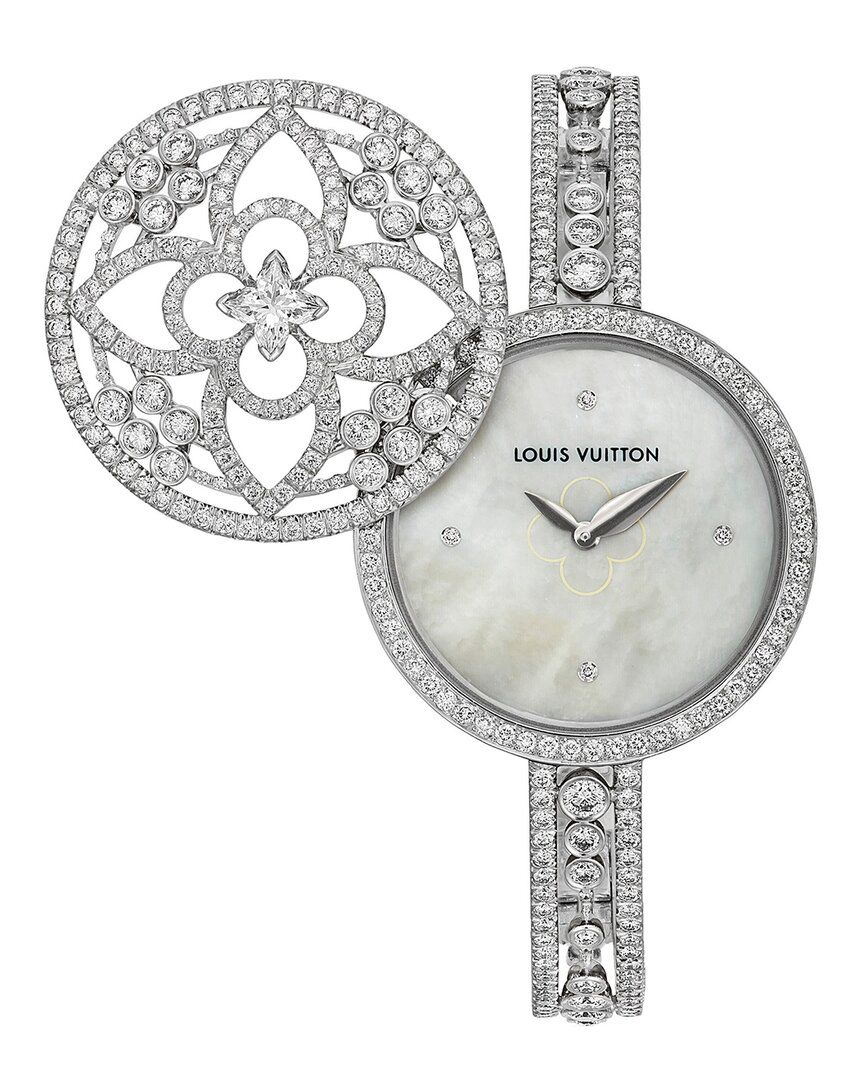 Pre-owned Louis Vuitton 18k 6.70 Ct. Tw. Diamond Secret Watch (authentic )