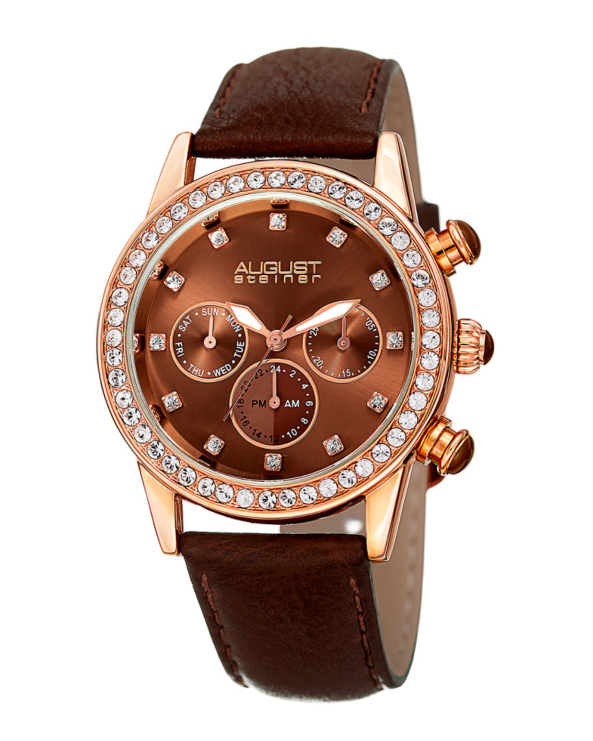 August Steiner Women's Leather Watch