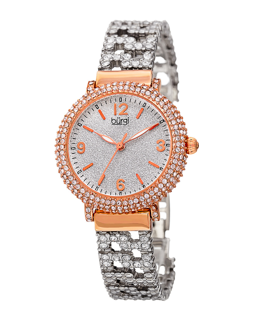 Burgi Women's Alloy And Crystals Watch