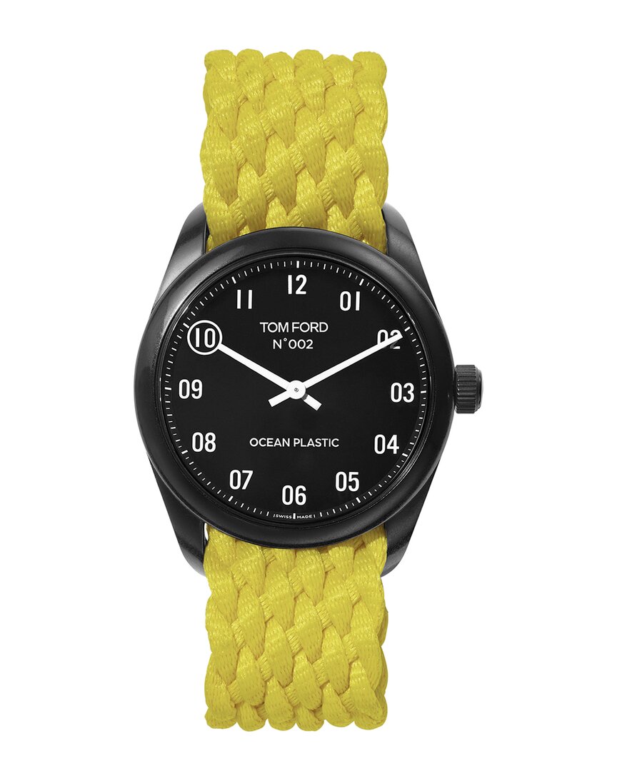 Tom Ford Unisex 002 Ocean Plastic Watch In Yellow