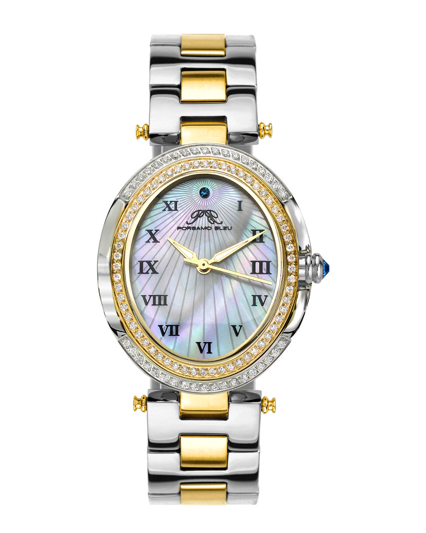 Shop Porsamo Bleu Women's South Sea Oval Crystal Watch