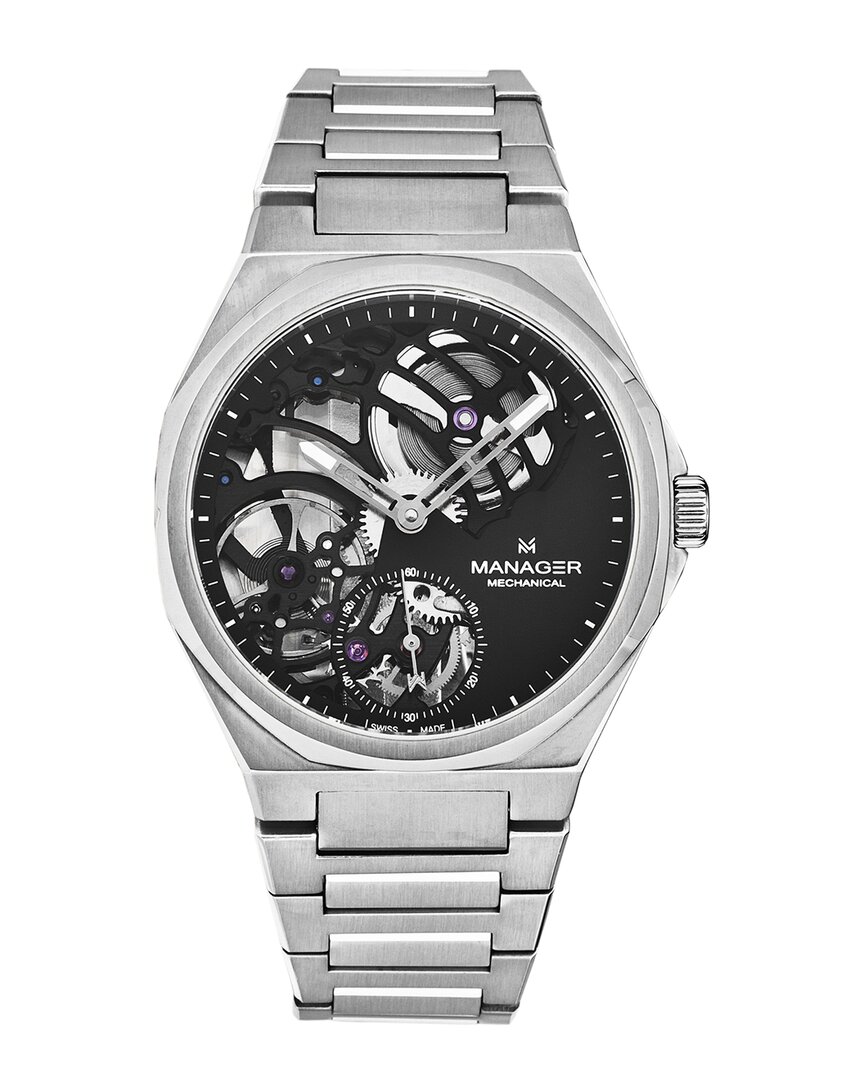 Manager Revolution Black Dial Mens Watch Man-rm-01-sm