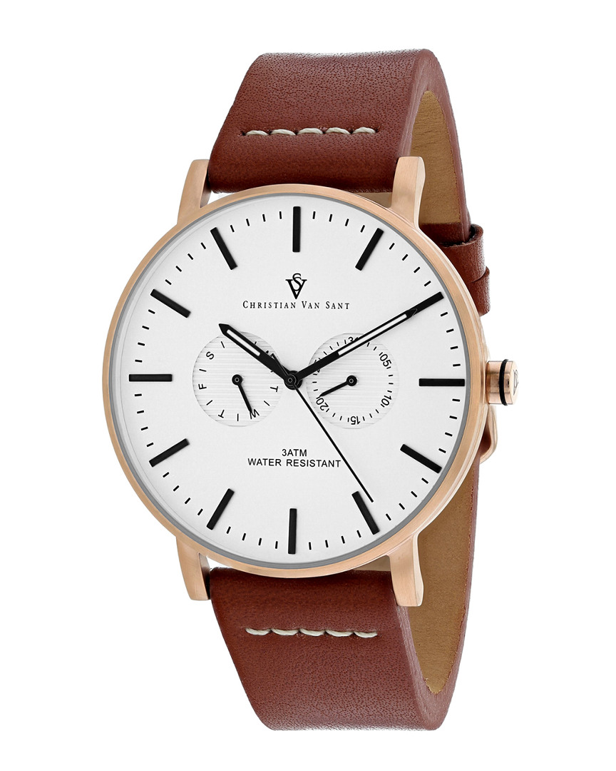 Christian Van Sant Men's White Dial Watch