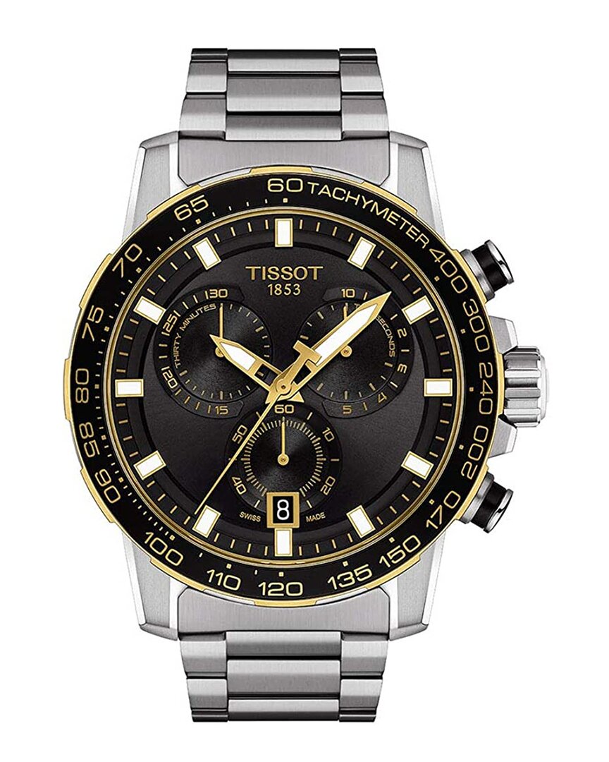 Tissot Men's Swiss Chronograph Supersport Stainless Steel Bracelet Watch 45.5mm