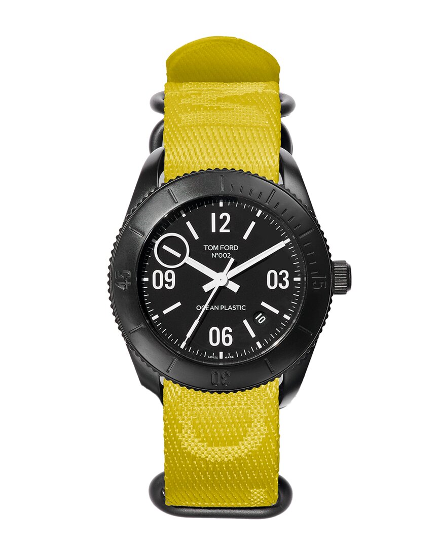 Tom Ford Unisex 002 Ocean Plastic Sport Watch In Yellow