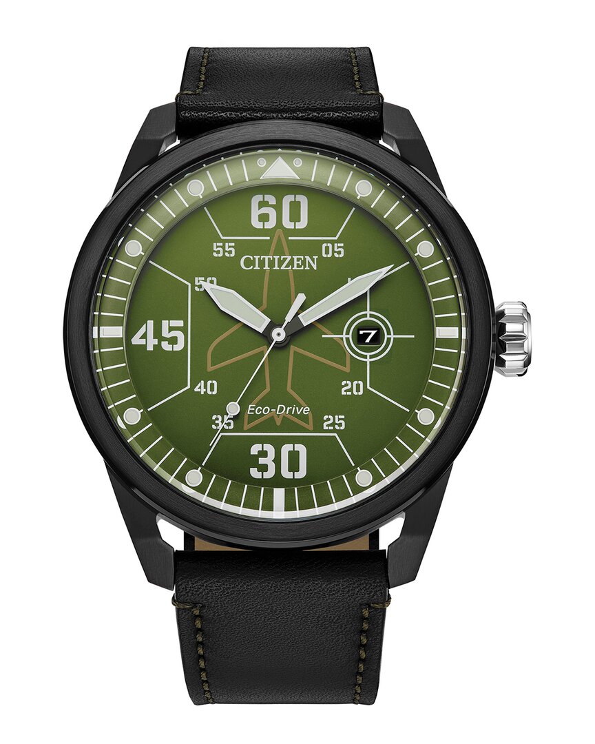 Citizen Eco-drive Avion Weekender Watch, 45mm In Black / Green