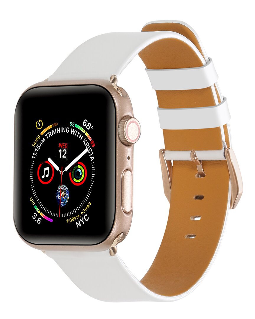 Posh Tech White Patent Leather Apple Watch Replacement Band