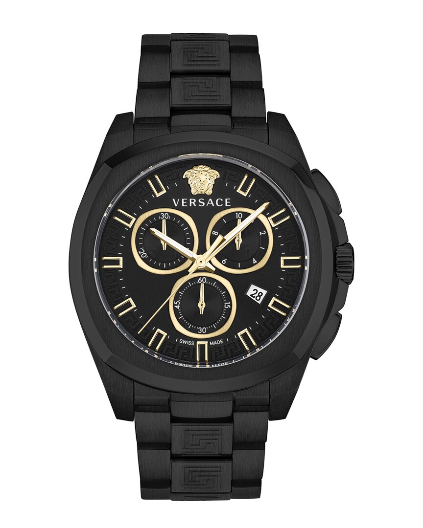 Versace Geo Chrono Bracelet Watch In Multi