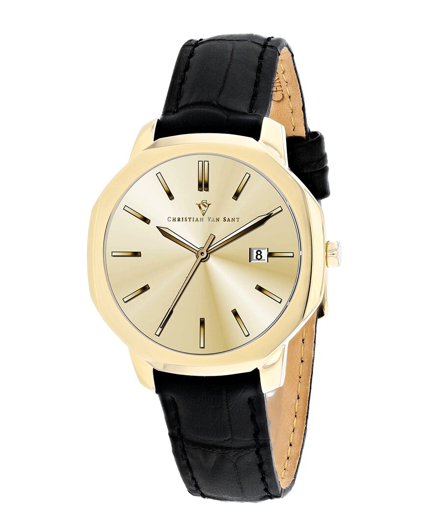 Christian Van Sant Women's Octave Slim Gold Dial Watch